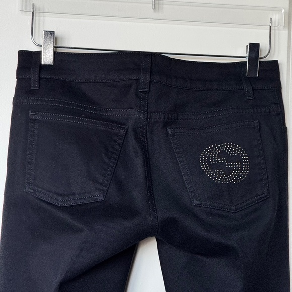 Gucci Black Leggings Jeans- Low Rise, size 40 - Picture 3 of 14